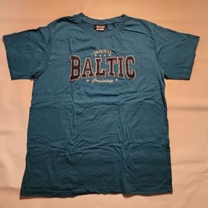 Baltic Shirt Women's XXL Blue Top Short Sleeve Round Neck Tee Shirt